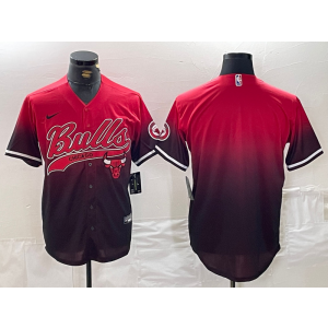 NBA Bulls Blank Red Vapor Baseball Limited Men Jersey