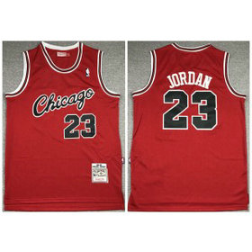NBA Bulls Red 23 Michael Jordan 1984-85 Throwback Men Jersey