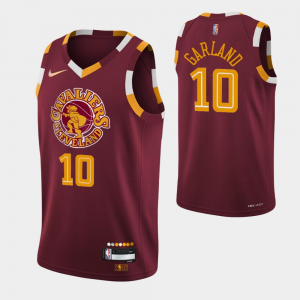 NBA Cavaliers 10 Darius Garland 75th Anniversary Wine Nike Men Jersey NBA Cavaliers 10 Darius Garland 75th Anniversary Wine Nike Men Jersey