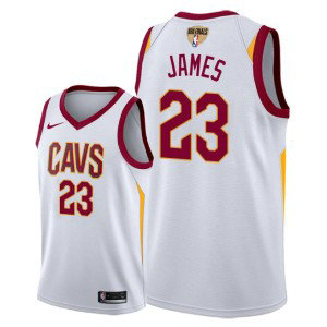 NBA Cavaliers 23 LeBron James 2018 NBA Finals Patch White Men Jersey NBA Cavaliers 23 LeBron James 2018 NBA Finals Patch White Men Jersey