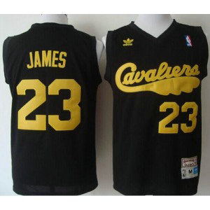 NBA Cavaliers 23 LeBron James Black Throwback Men Jersey NBA Cavaliers 23 LeBron James Black Throwback Men Jersey
