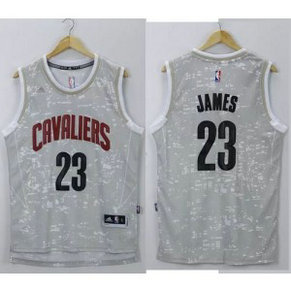 NBA Cavaliers 23 LeBron James Grey City Light Men Jersey NBA Cavaliers 23 LeBron James Grey City Light Men Jersey