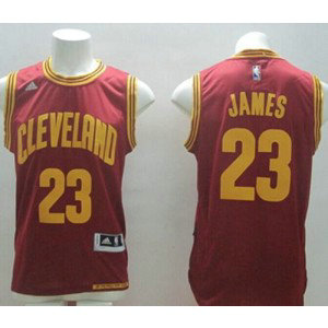 NBA Cavaliers 23 LeBron James Red Road Revolution 30 Men Jersey NBA Cavaliers 23 LeBron James Red Road Revolution 30 Men Jersey