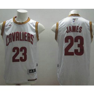 NBA Cavaliers 23 LeBron James White Home Revolution 30 Men Jersey NBA Cavaliers 23 LeBron James White Home Revolution 30 Men Jersey