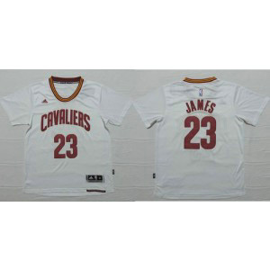 NBA Cavaliers 23 LeBron James White Short Sleeve Men Jersey NBA Cavaliers 23 LeBron James White Short Sleeve Men Jersey