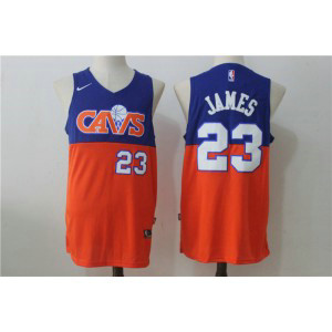 NBA Cavaliers 23 Lebron James Blue & Orange Nike Men Jersey NBA Cavaliers 23 Lebron James Blue & Orange Nike Men Jersey