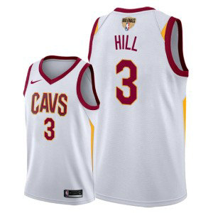 NBA Cavaliers 3 George Hill 2018 NBA Finals Patch White Men Jersey NBA Cavaliers 3 George Hill 2018 NBA Finals Patch White Men Jersey