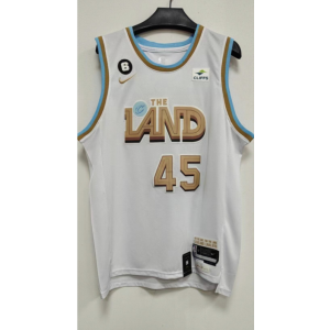 NBA Cavaliers 45 Donovan Mitchell 2022-23 City White Nike Men Jersey NBA Cavaliers 45 Donovan Mitchell 2022-23 City White Nike Men Jersey