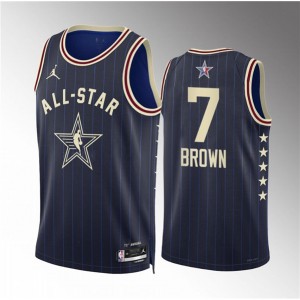 NBA Celtics 7 Jaylen Brown Navy 2024 All Star Jordan Men Jersey NBA Celtics 7 Jaylen Brown Navy 2024 All Star Jordan Men Jersey