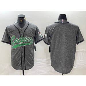 NBA Celtics Blank Grey Vapor Baseball Limited Men Jersey NBA Celtics Blank Grey Vapor Baseball Limited Men Jersey
