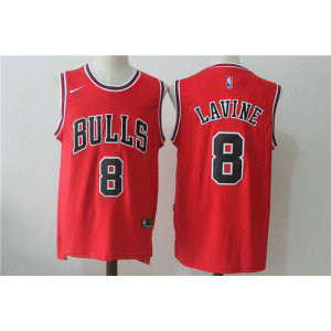 NBA Chicago Bulls 8 Zach LaVine Nike Red Men Jersey