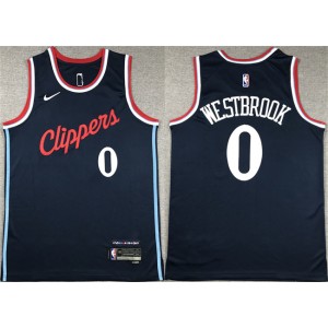 NBA Clippers 0 Russell Westbrook Navy Nike Men Jersey