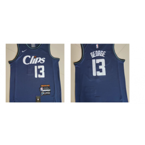 NBA Clippers 13 Paul George 2024 City Blue Nike Men Jersey NBA Clippers 13 Paul George 2024 City Blue Nike Men Jersey