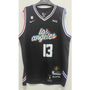 NBA Clippers 13 Paul George Black 2022-23 New Nike Men Jersey NBA Clippers 13 Paul George Black 2022-23 New Nike Men Jersey