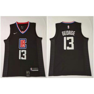 NBA Clippers 13 Paul George Black Nike Men Jersey NBA Clippers 13 Paul George Black Nike Men Jersey