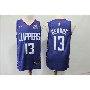 NBA Clippers 13 Paul George Blue Swingman Nike Men Jersey NBA Clippers 13 Paul George Blue Swingman Nike Men Jersey