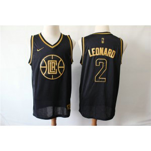 NBA Clippers 2 Kawhi Leonard Black Nike Gold Swingman Men Jersey NBA Clippers 2 Kawhi Leonard Black Nike Gold Swingman Men Jersey