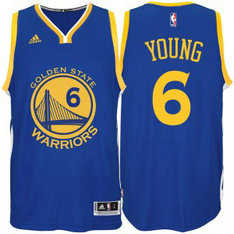 NBA Golden State Warriors 6 Nick Young Adidas Blue Men Jersey NBA Golden State Warriors 6 Nick Young Adidas Blue Men Jersey