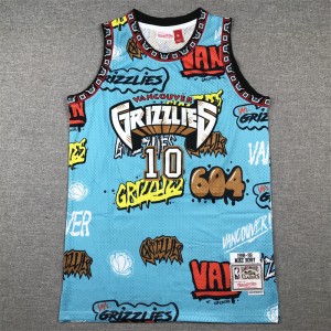 NBA Grizzlies 10 Mike Bibby Blue Throwback Men Jersey