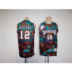NBA Grizzlies 12 Ja Morant Green Red Men Jersey
