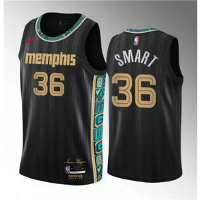NBA Grizzlies 36 Marcus Smart Black 2023 Draft City Edition Nike Men Jersey NBA Grizzlies 36 Marcus Smart Black 2023 Draft City Edition Nike Men Jersey