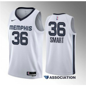NBA Grizzlies 36 Marcus Smart White 2023 Draft Association Edition Nike Men Jersey NBA Grizzlies 36 Marcus Smart White 2023 Draft Association Edition Nike Men Jersey