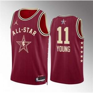 NBA Hawks 11 Trae Young Crimson 2024 All Star Jordan Men Jersey NBA Hawks 11 Trae Young Crimson 2024 All Star Jordan Men Jersey