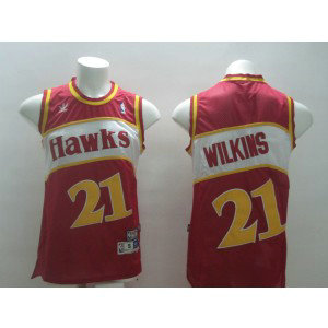 NBA Hawks 21 Dominique Wilkins Red Men Jersey NBA Hawks 21 Dominique Wilkins Red Men Jersey