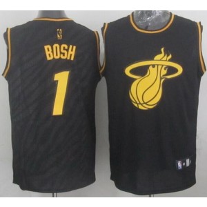 NBA Heat 1 Chris Bosh Black Precious Metals Men Jersey NBA Heat 1 Chris Bosh Black Precious Metals Men Jersey