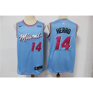 NBA Heat 14 Tyler Herro Light Blue Nike 2020 City Edition Men Jersey NBA Heat 14 Tyler Herro Light Blue Nike 2020 City Edition Men Jersey