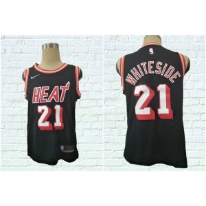 NBA Heat 21 Hassan Whiteside Black Nike Throwback Men Jersey NBA Heat 21 Hassan Whiteside Black Nike Throwback Men Jersey