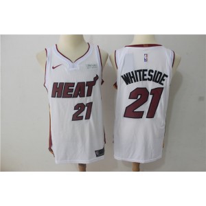 NBA Heat 21 Hassan Whiteside White Nike Men Jersey NBA Heat 21 Hassan Whiteside White Nike Men Jersey