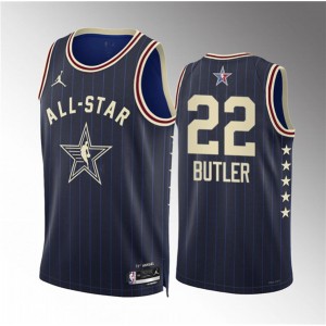 NBA Heat 22 Jimmy Butler Navy 2024 All Star Jordan Men Jersey NBA Heat 22 Jimmy Butler Navy 2024 All Star Jordan Men Jersey