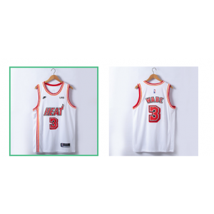 NBA Heat 3 Dwyane Wade White 2022 New Nike Men Jersey NBA Heat 3 Dwyane Wade White 2022 New Nike Men Jersey