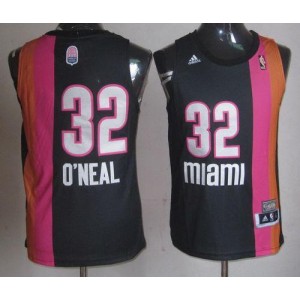 NBA Heat 32 Shaquille O'Neal Black ABA Hardwood Classic Men Jersey NBA Heat 32 Shaquille O'Neal Black ABA Hardwood Classic Men Jersey