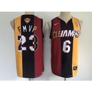NBA Heat Cavaliers Lebron James Red Gold 2020 MVP Split Dual Number Nike Men Jersey NBA Heat Cavaliers Lebron James Red Gold 2020 MVP Split Dual Number Nike Men Jersey