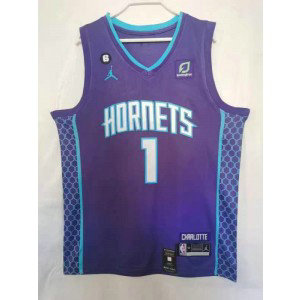 NBA Hornet 1 LaMelo Ball Purple Jordan Men Jersey NBA Hornet 1 LaMelo Ball Purple Jordan Men Jersey