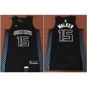 NBA Hornets 15 Kemba Walker Black City Edition Nike Swingman Men Jersey NBA Hornets 15 Kemba Walker Black City Edition Nike Swingman Men Jersey