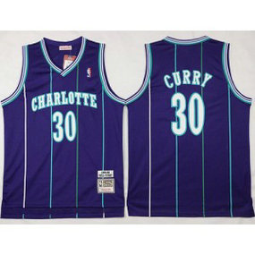 NBA Hornets 30 Dell Curry Purple Throwback Men Jersey NBA Hornets 30 Dell Curry Purple Throwback Men Jersey