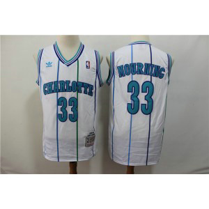 NBA Hornets 33 Alonzo Mourning White 1992-93 Hardwood Classics Men Jersey NBA Hornets 33 Alonzo Mourning White 1992-93 Hardwood Classics Men Jersey