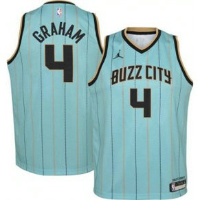 NBA Hornets 4 Devonte' Graham Blue City Jordan Men Jersey NBA Hornets 4 Devonte' Graham Blue City Jordan Men Jersey
