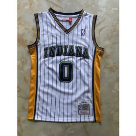 NBA Indiana Pacers 0 Haliburton White Throwback Men Jersey