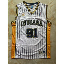 NBA Indiana Pacers 91 Artest White Men Jersey