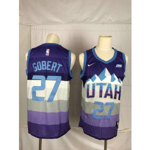 NBA Jazz 27 Rudy Gobert Purple City Edition Nike Men Jersey NBA Jazz 27 Rudy Gobert Purple City Edition Nike Men Jersey