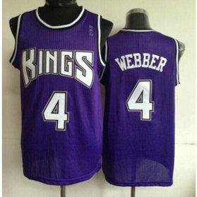 NBA Kings 4 Chris Webber Purple Throwback Men Jersey NBA Kings 4 Chris Webber Purple Throwback Men Jersey