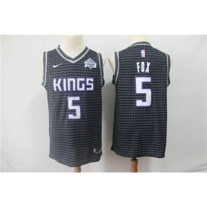 NBA Kings 5 De'Aaron Fox Black Nike Swingman Men Jersey NBA Kings 5 De'Aaron Fox Black Nike Swingman Men Jersey
