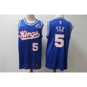 NBA Kings 5 De'Aaron Fox Blue Nike Men Jersey
