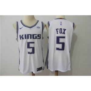 NBA Kings 5 De'Aaron Fox White Nike Authentic Men Jersey NBA Kings 5 De'Aaron Fox White Nike Authentic Men Jersey