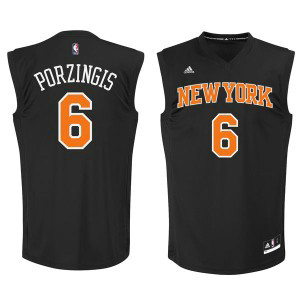 NBA Knicks 6 Kristaps Porzingis Black Fashion Replica Men Jersey NBA Knicks 6 Kristaps Porzingis Black Fashion Replica Men Jersey