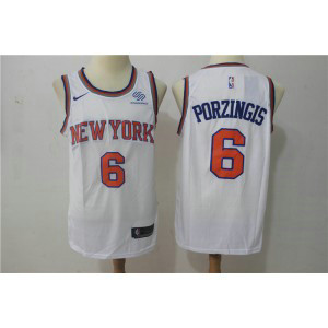 NBA Knicks 6 Kristaps Porzingis White Nike Swingman Men Jersey NBA Knicks 6 Kristaps Porzingis White Nike Swingman Men Jersey